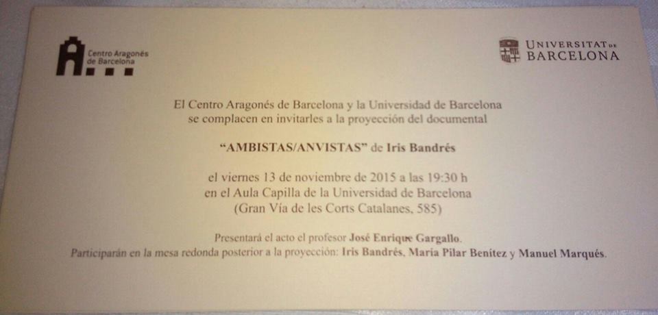 invitación universidad barcelona para anvistas